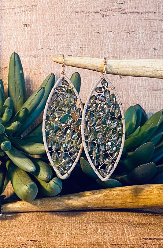 Marquise Crystal Weave Earrings