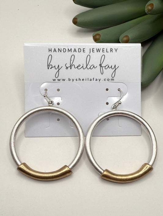 Silver & Gold Hoop Earrings