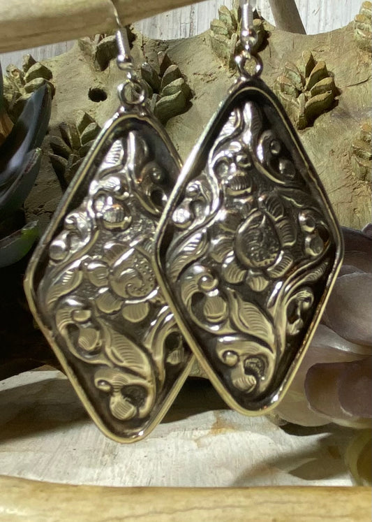 Silver Western Earrings