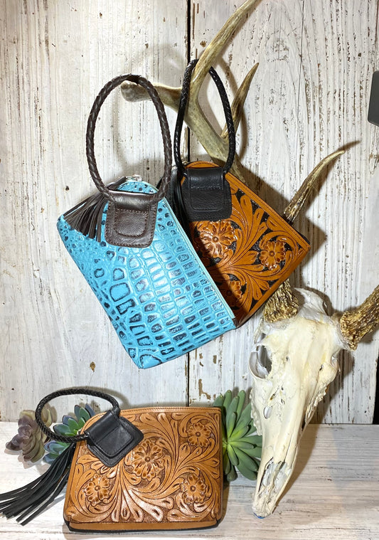 Western Leather Wristlet