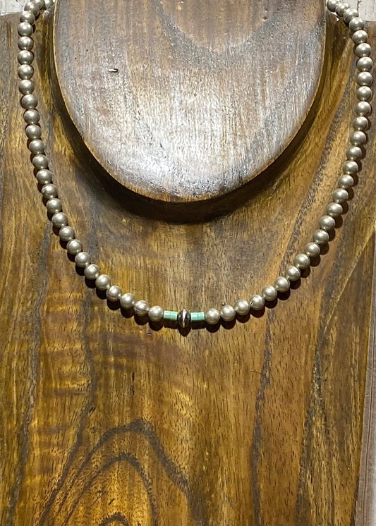 Hint Of Heishi & Desert Pearl Necklace