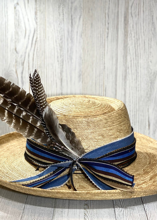 DIY Denim & Stripes Hatband