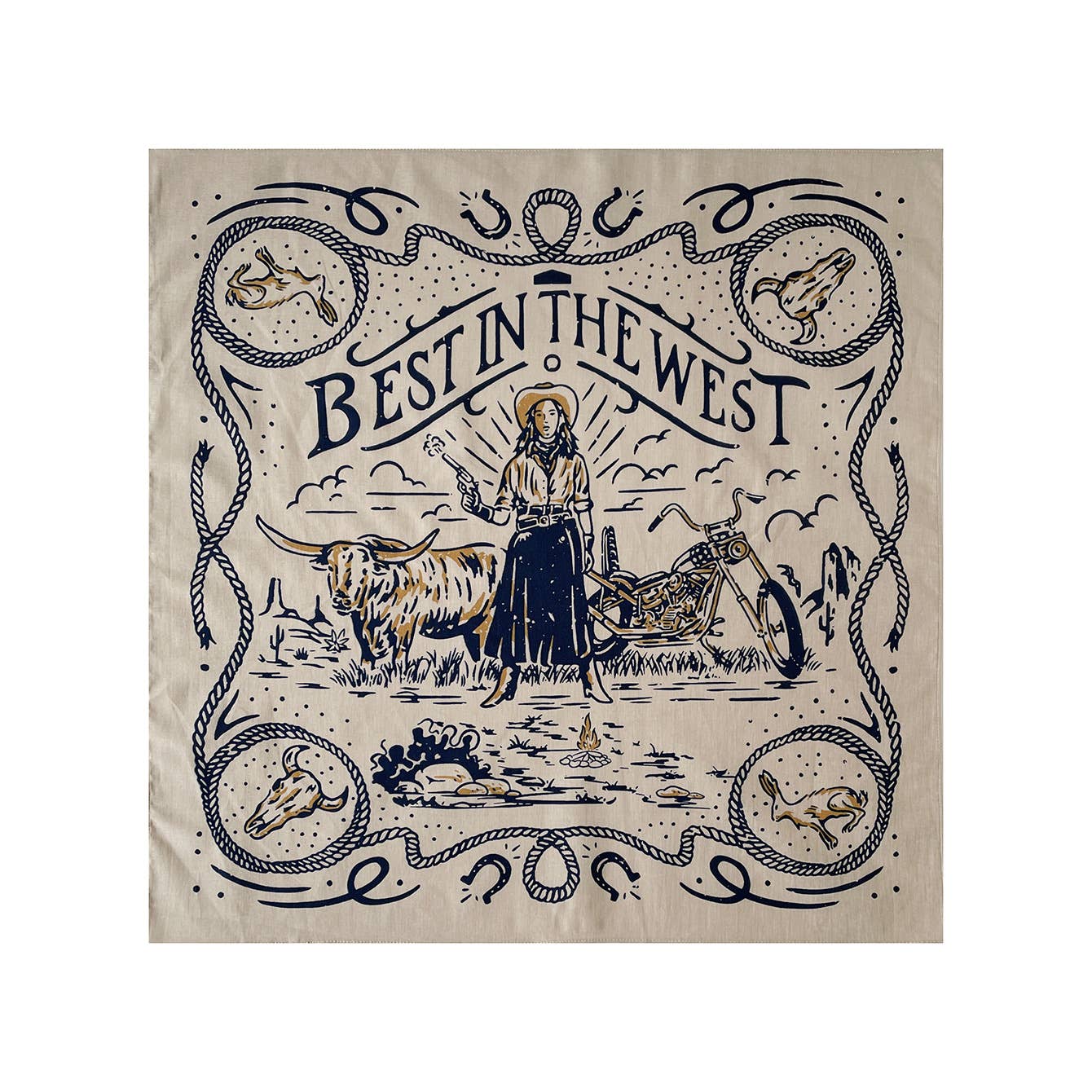 Retro Cowboy Style Hip-Hop Bandana
