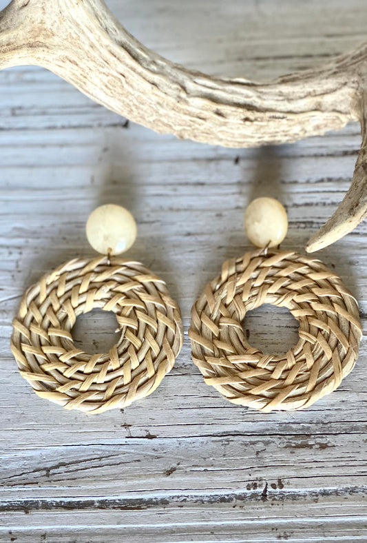 Rattan Statement Earrings