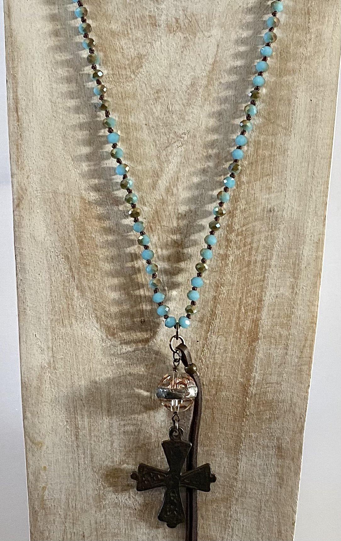 Cross Pendant Necklace - By Sheila Fay