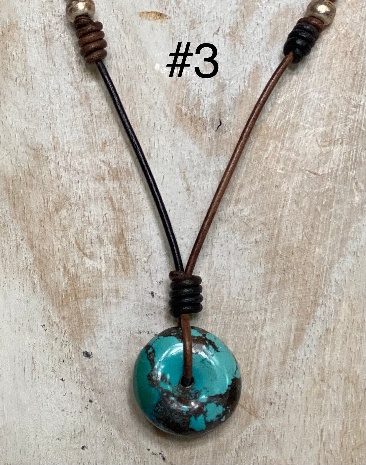 Turquoise Doughnut Necklace