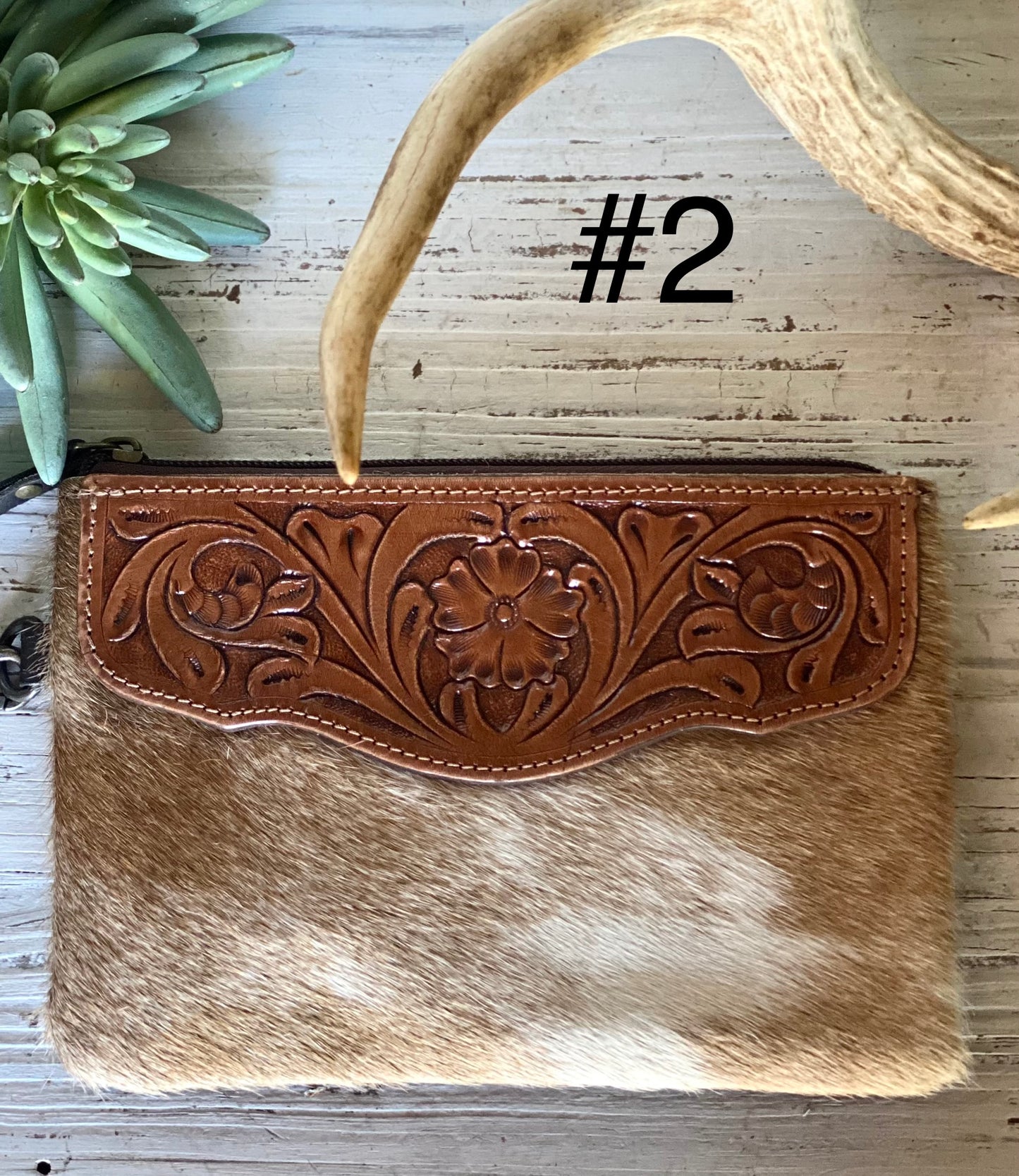 Leather & Cowhide Wristlet