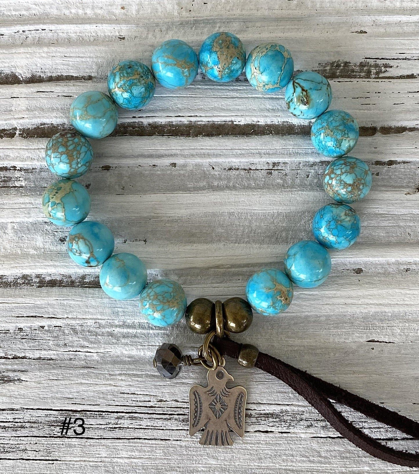 Aquamarine Beaded Bracelet - By Sheila Fay