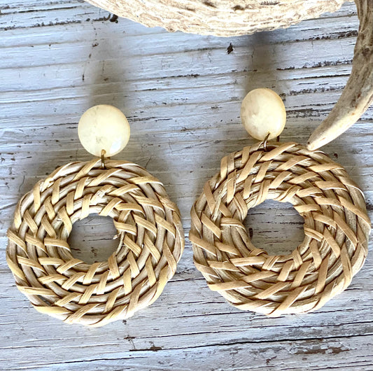 Rattan Statement Earrings