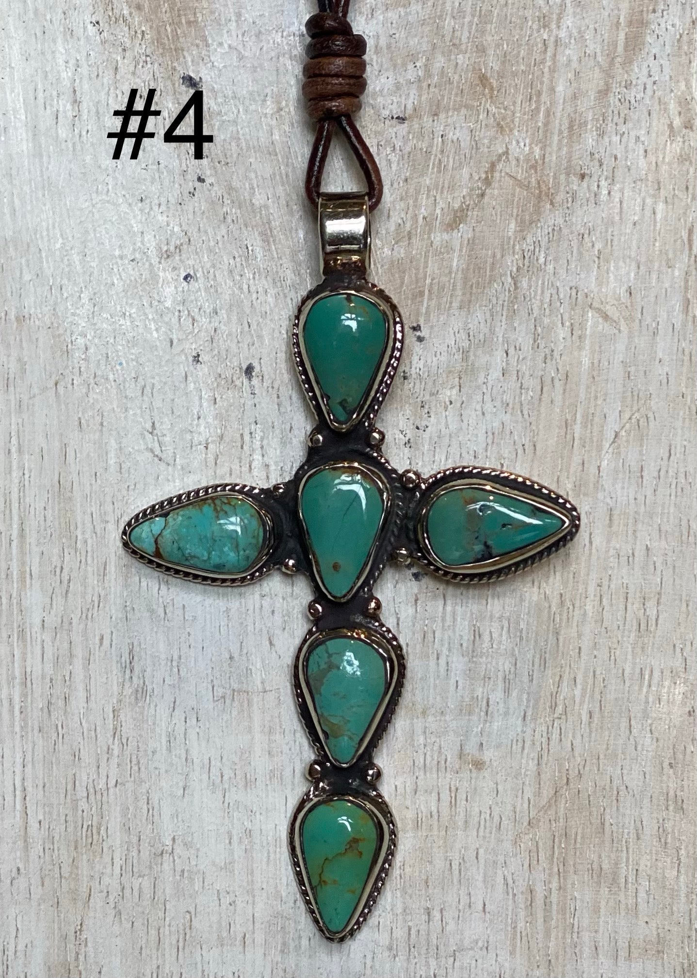 Western Turquoise Cross Necklace