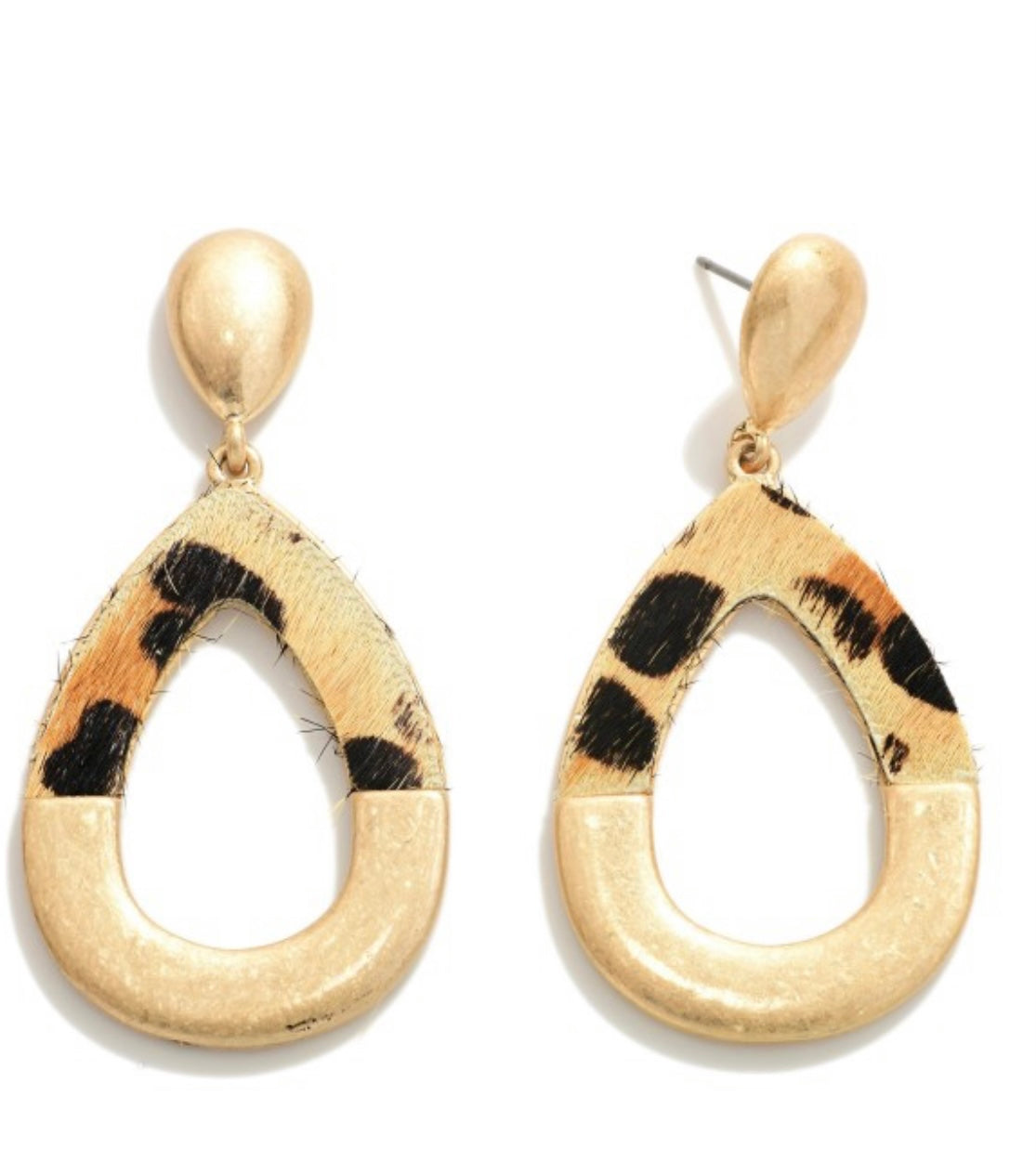 Leopard Teardrop Earrings  2 Colors