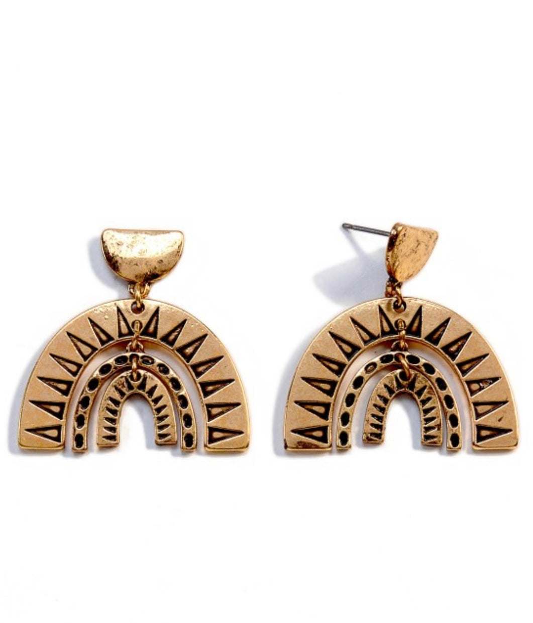Bronze Arch layered Earrings