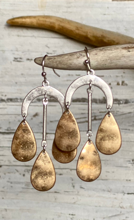 Triple Teardrop Earrings