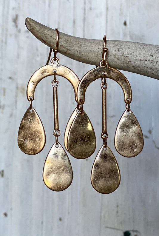 Triple Teardrop Earrings