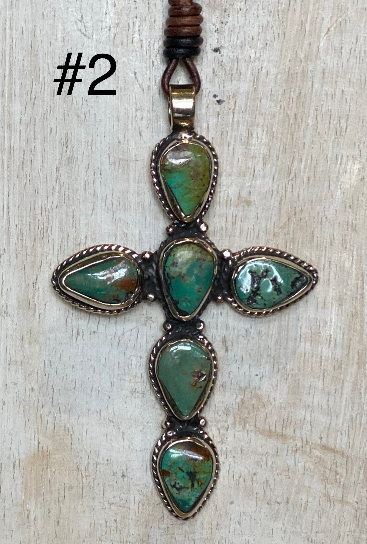 Western Turquoise Cross Necklace
